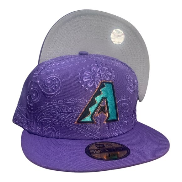 New Era Arizona Diamondbacks Swirl Paisley 59FIFTY Fitted Hat Cap - Picture 1 of 8